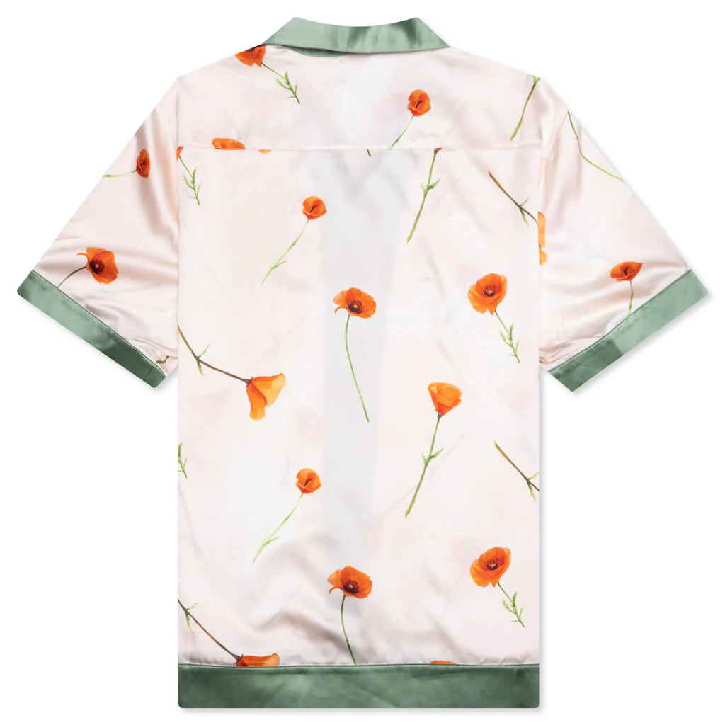 Color Block S/S Silk Shirt - Poppy Ivory - Image 2