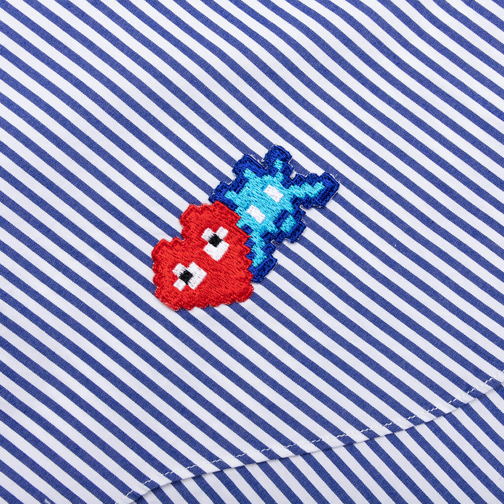 Comme des Garcons PLAY x the Artist Invader Striped Shirt - Blue/White - Image 4