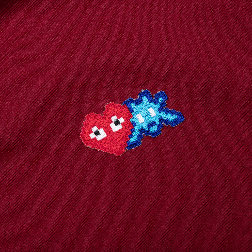 Comme des Garcons PLAY x the Artist Invader Women's Full-Zip Hoodie - Burgundy - Image 3