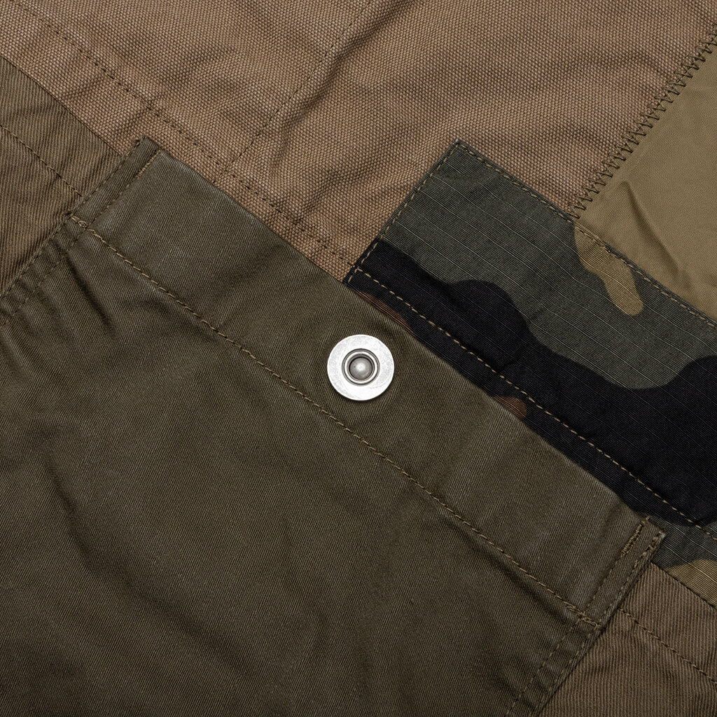 Patchwork Liner Jacket - Khaki Mix - Image 4