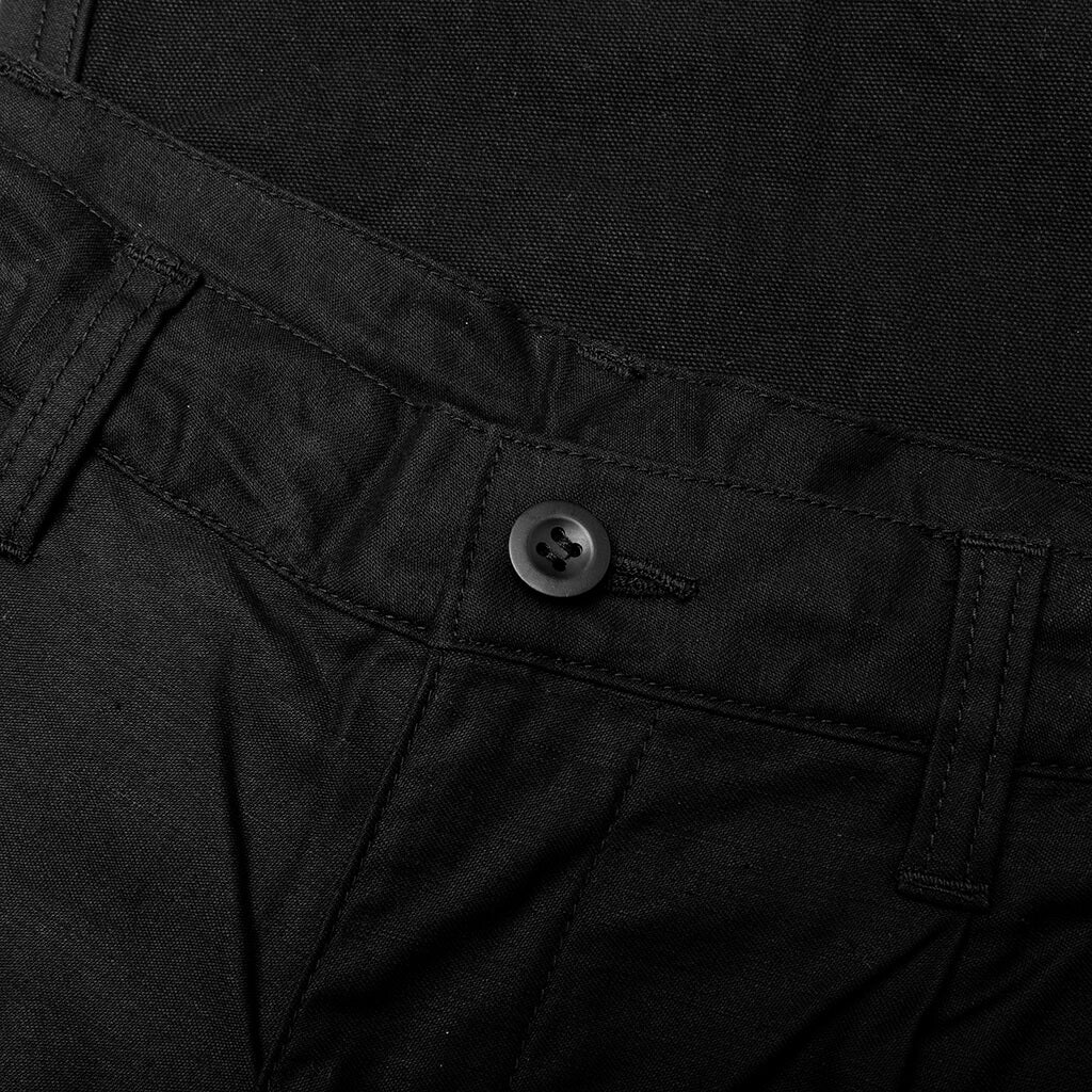 Contrast Cotton Pants - Black - Image 3
