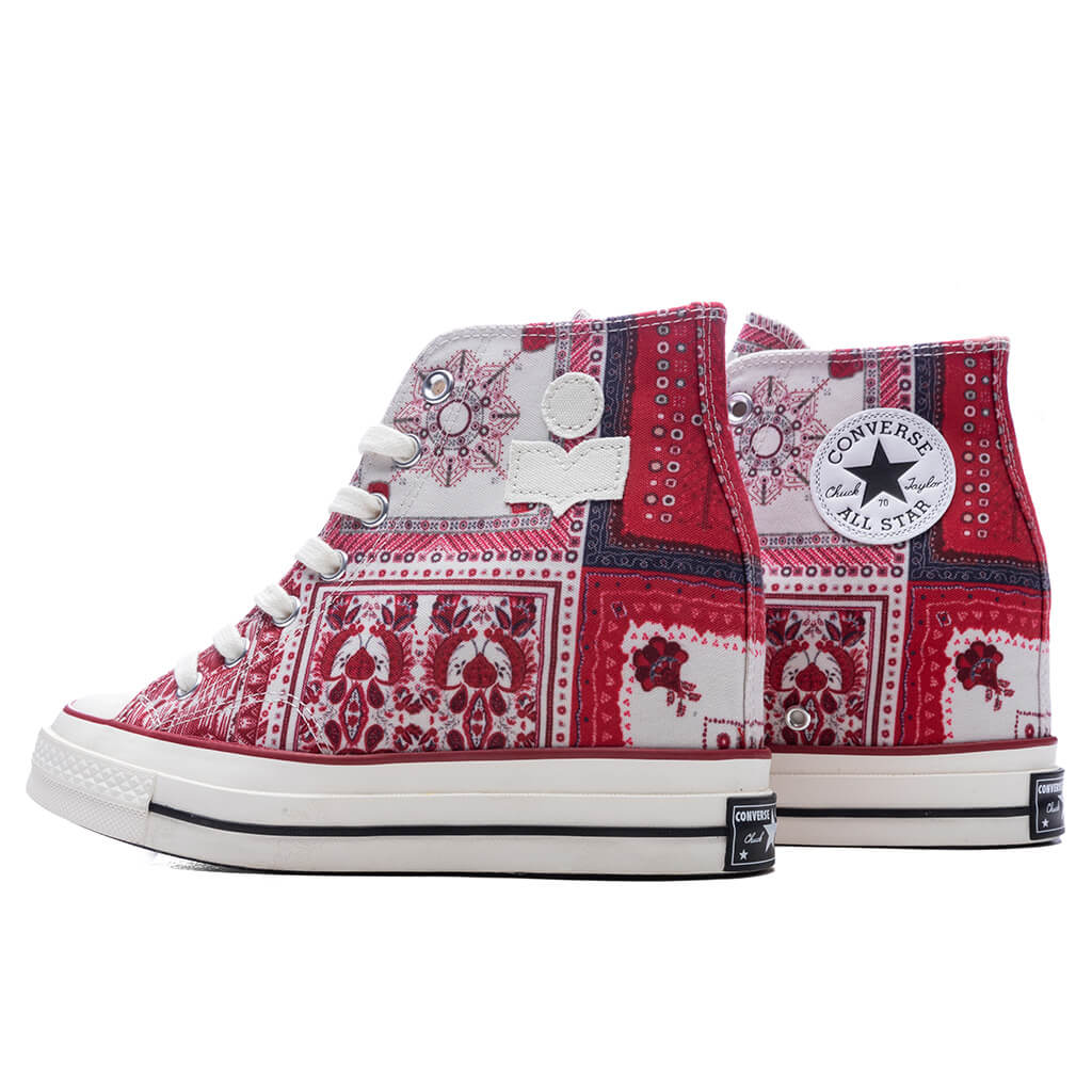 Converse x Isabel Marant Women's Chuck 70 Wedge Hi - Vanilla Ice/Red/Black - Image 3