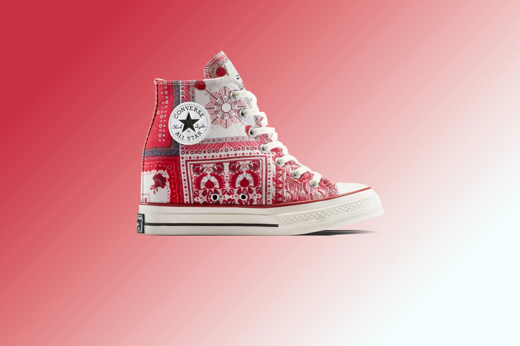 Converse x Isabel Marant Women's Chuck 70 Wedge Hi - Vanilla Ice/Red/Black - Image 5