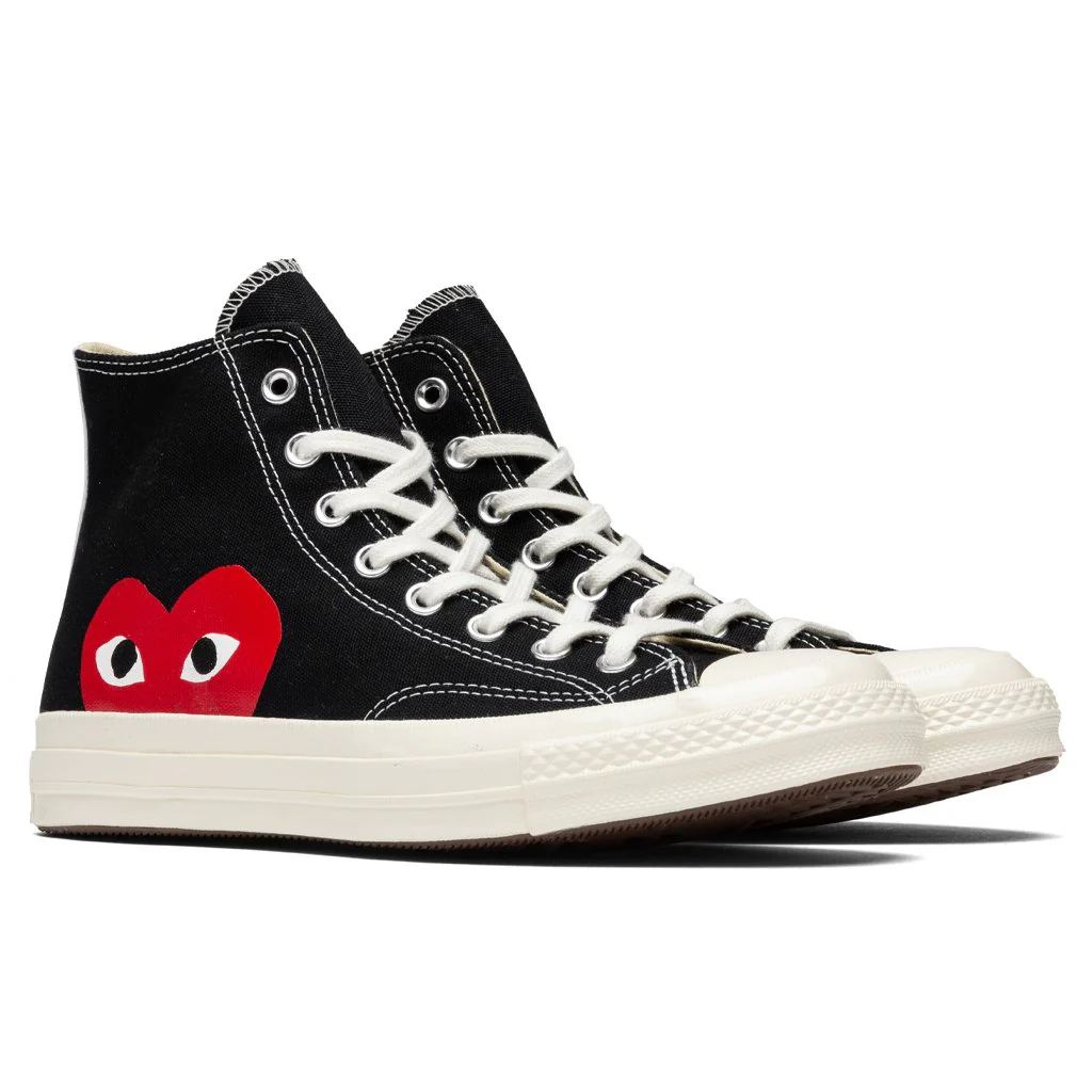Converse x Comme Des Garcons PLAY All Star Chuck '70 Hi - Black [2019] - Image 2