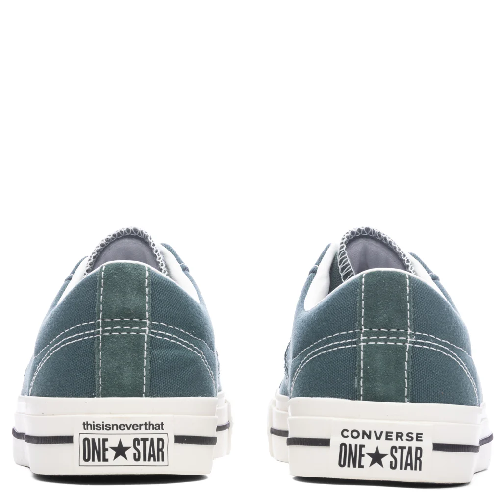 Converse x This is Never That One Star Pro Ox - Trekking Green/Black/White - Image 4