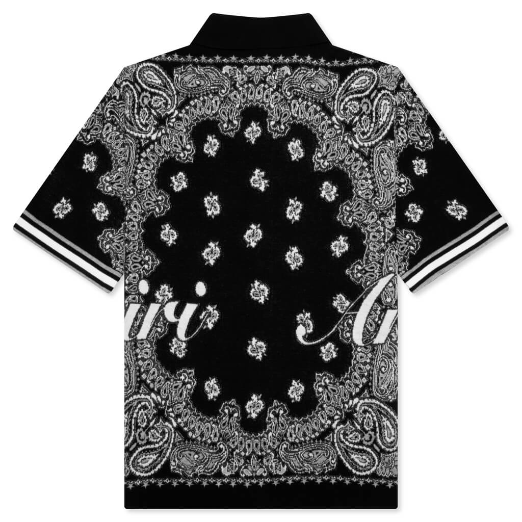 Cotton Bandana S/S Polo - Black - Image 2