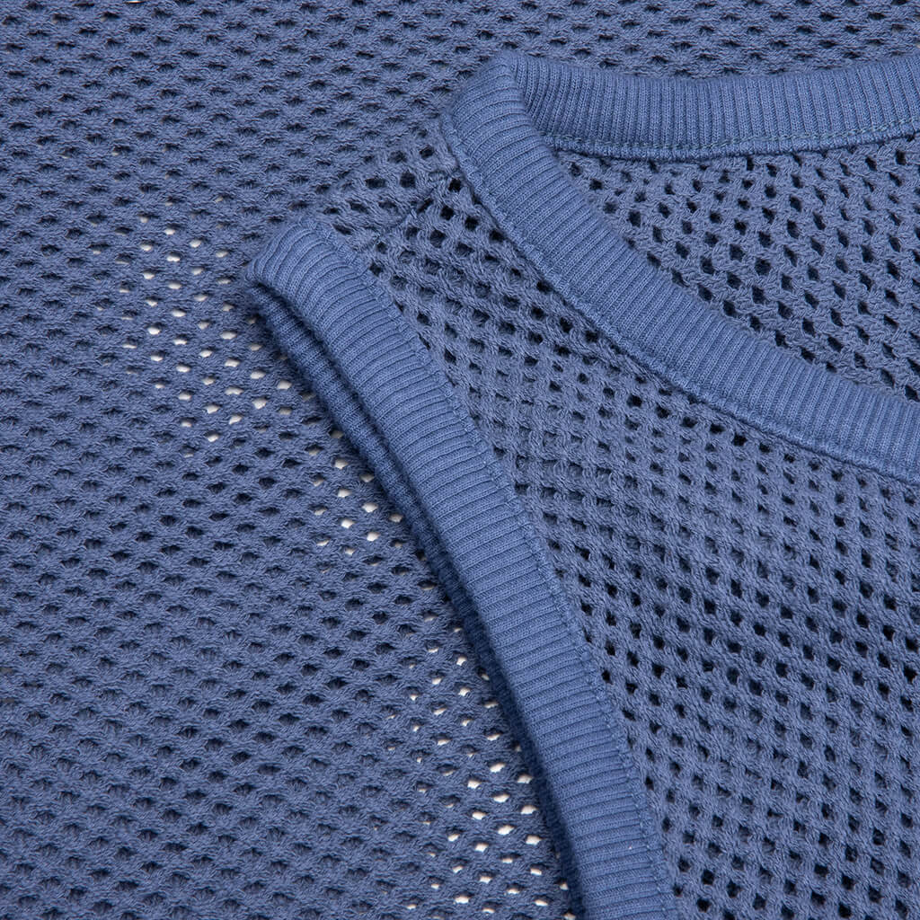 Cotton Big Mesh Tank - Navy - Image 3