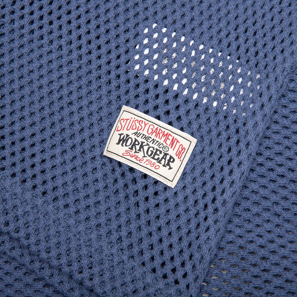 Cotton Big Mesh Tank - Navy - Image 4