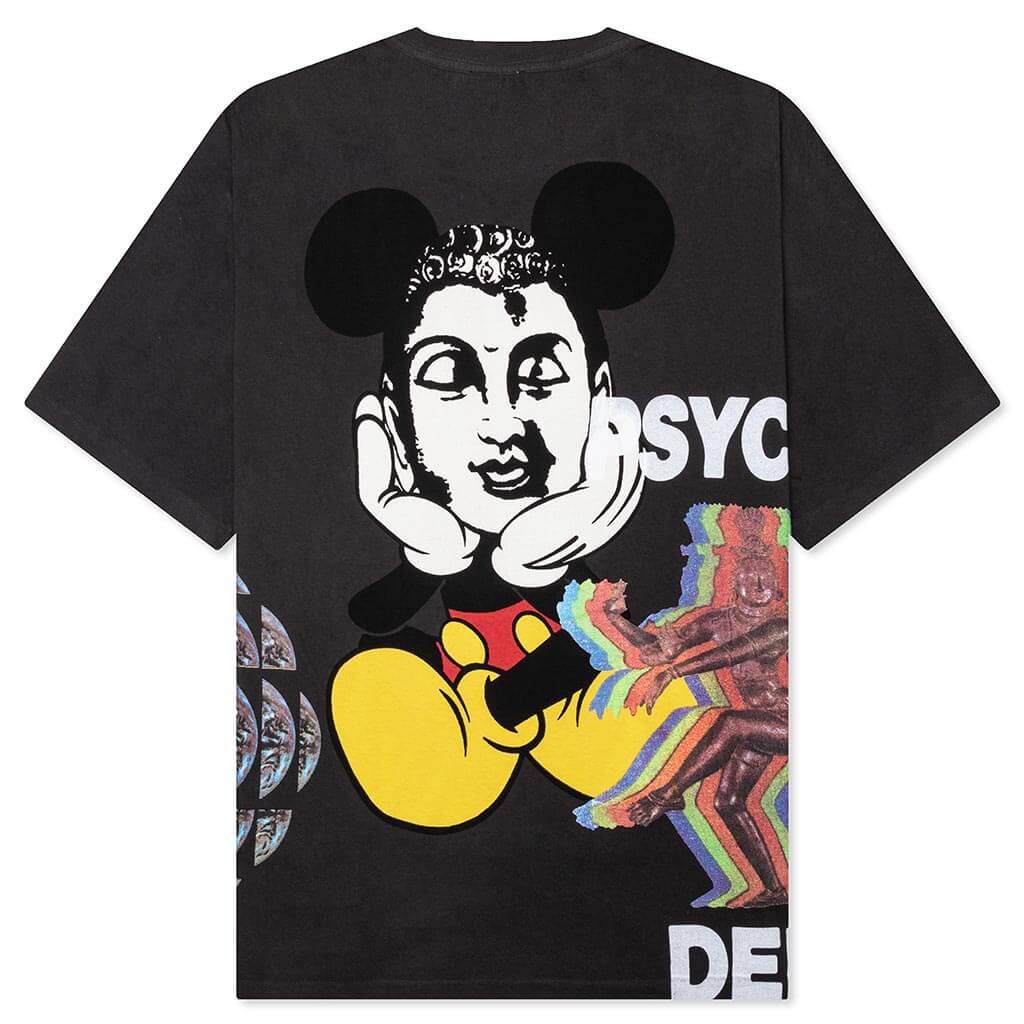 Allover Print Mash up Tee - Vintage Black - Image 2