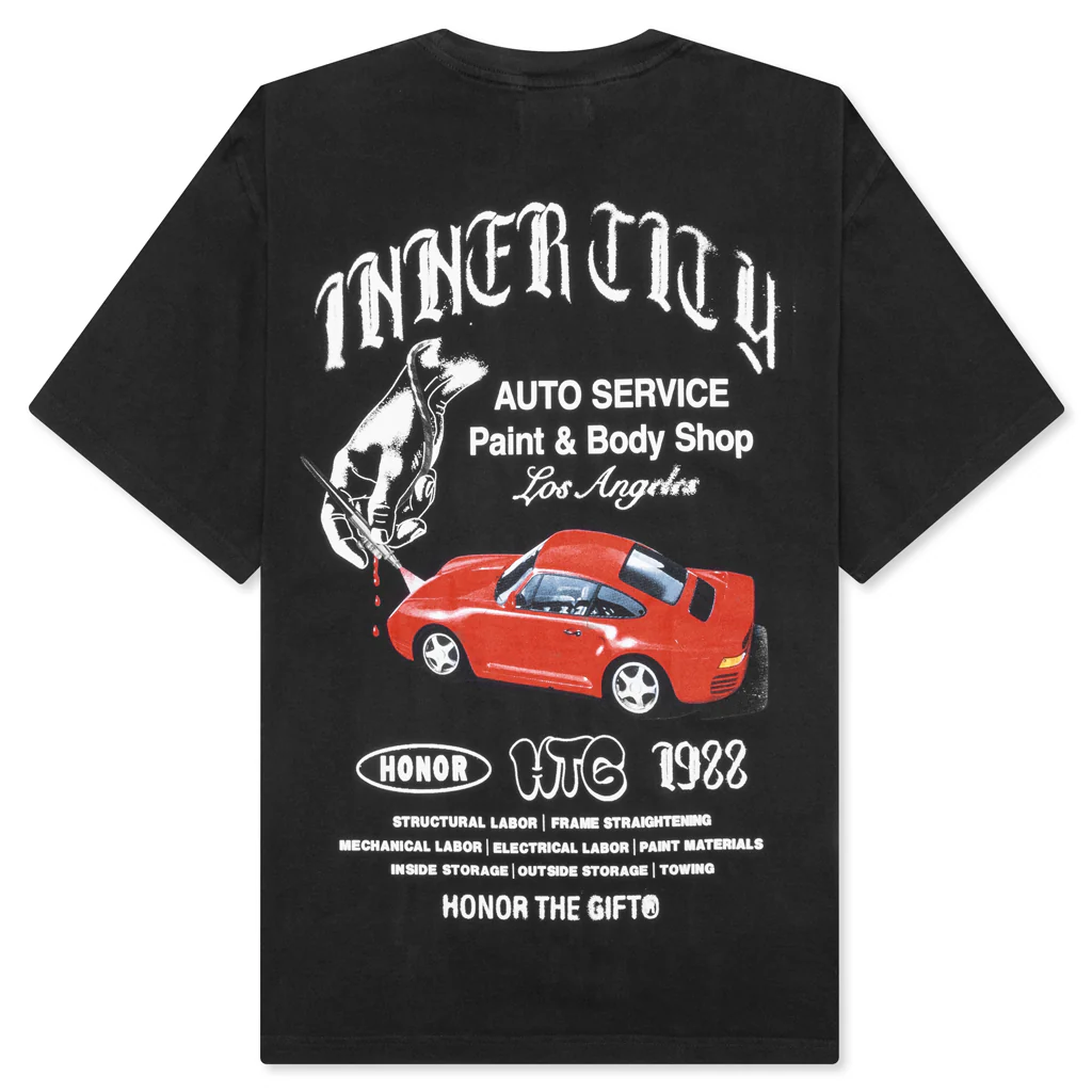 Inner City Auto Service S/S Tee - Black - Image 2