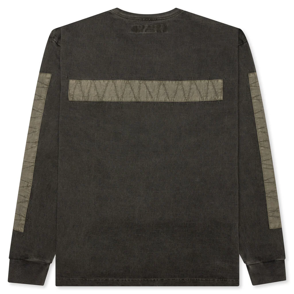 Design Pigment Dyed L/S Crewneck - Olive Drab - Image 2