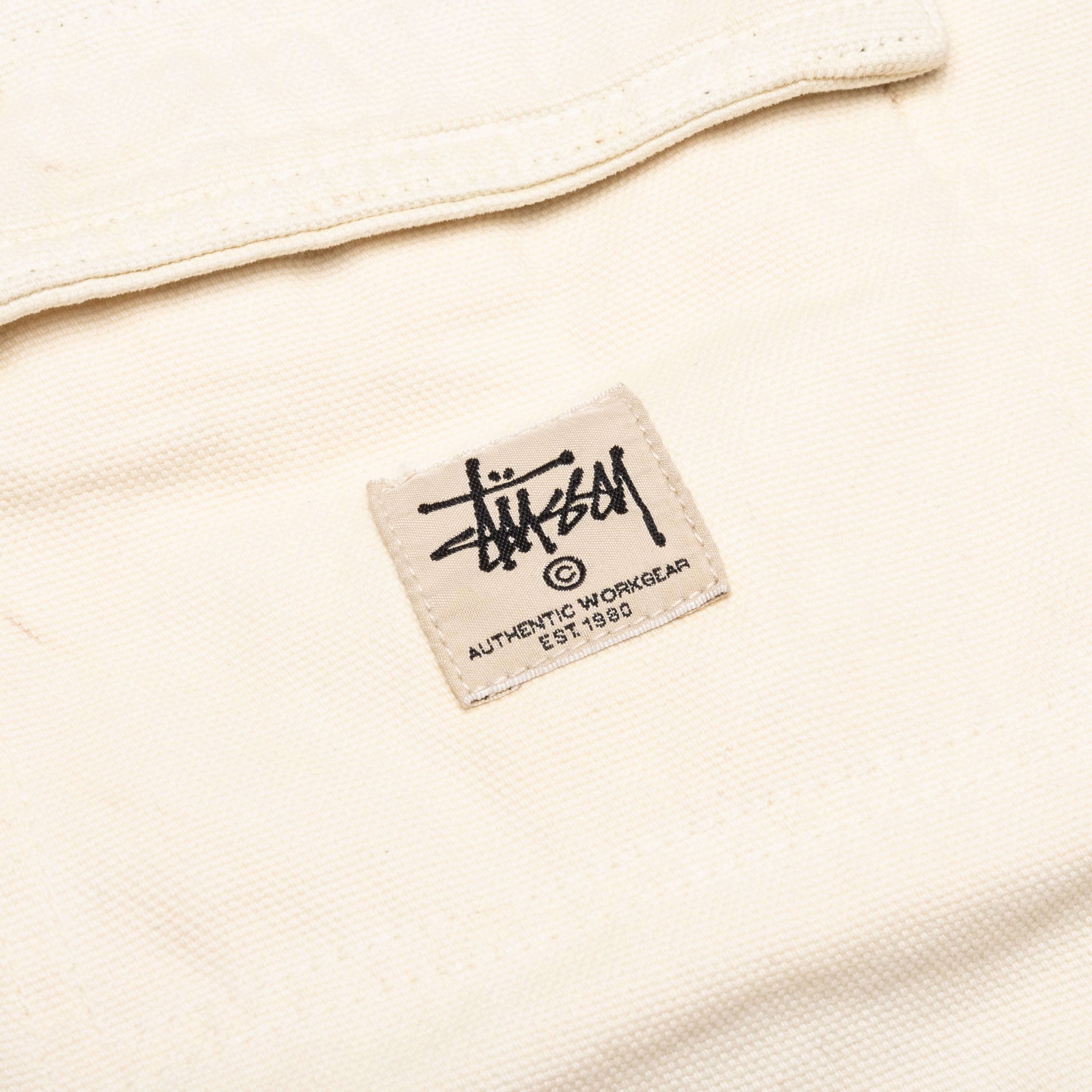 Distressed Canvas Shop Jacket - Khaki - Image 3