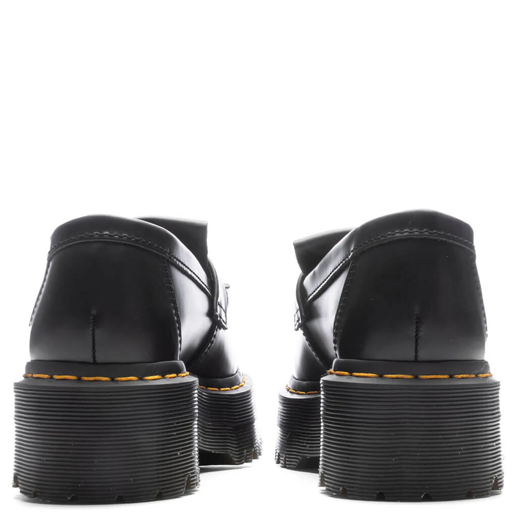 Adrian Leather Platform Tassel Loafers - Black Smooth - Image 4