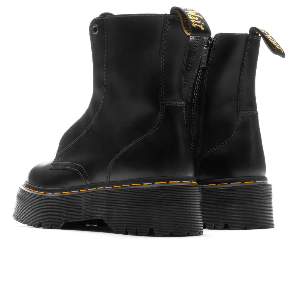 Jarrick Smooth Leather Platform Boots - Black - Image 3