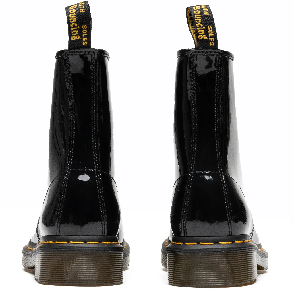 Women's 1460 Black Patent Lamper - Black - Image 4