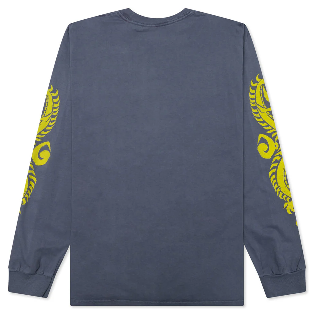 Dragons Pig. Dyed L/S Tee - Indigo - Image 2
