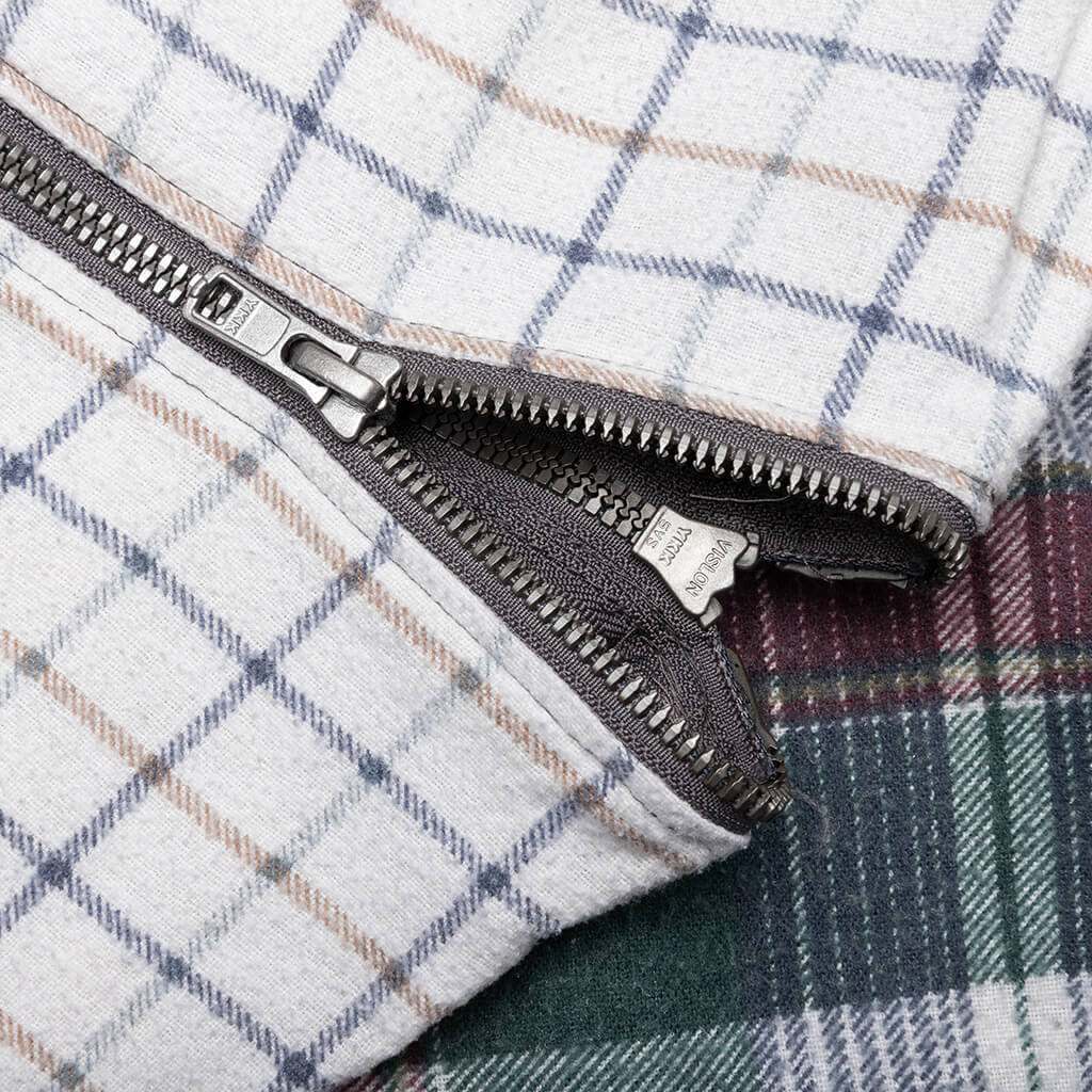 Flannel Shirt 7 Cuts Zipped Wide Reflection Shirt - Assorted - Image 5