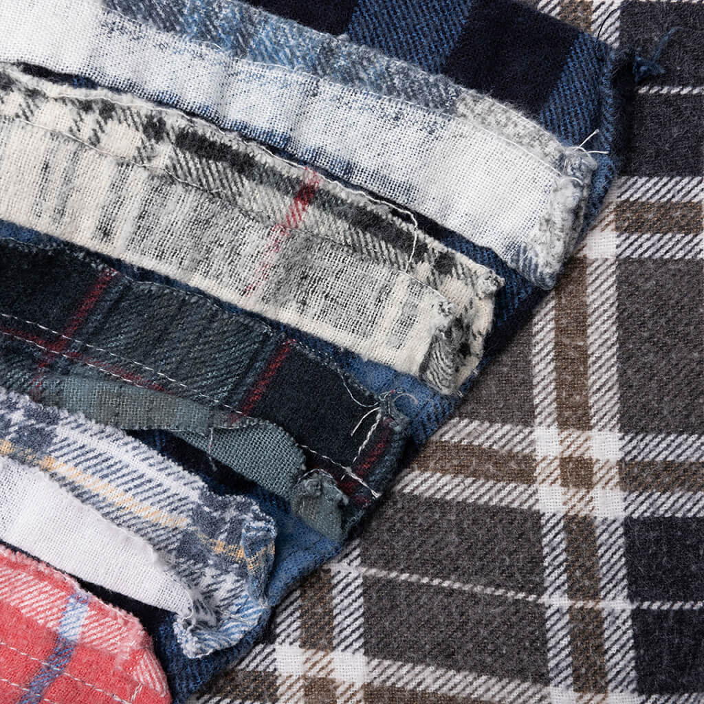 Flannel Shirt Ribbon Wide Shirt - Assorted - Image 5