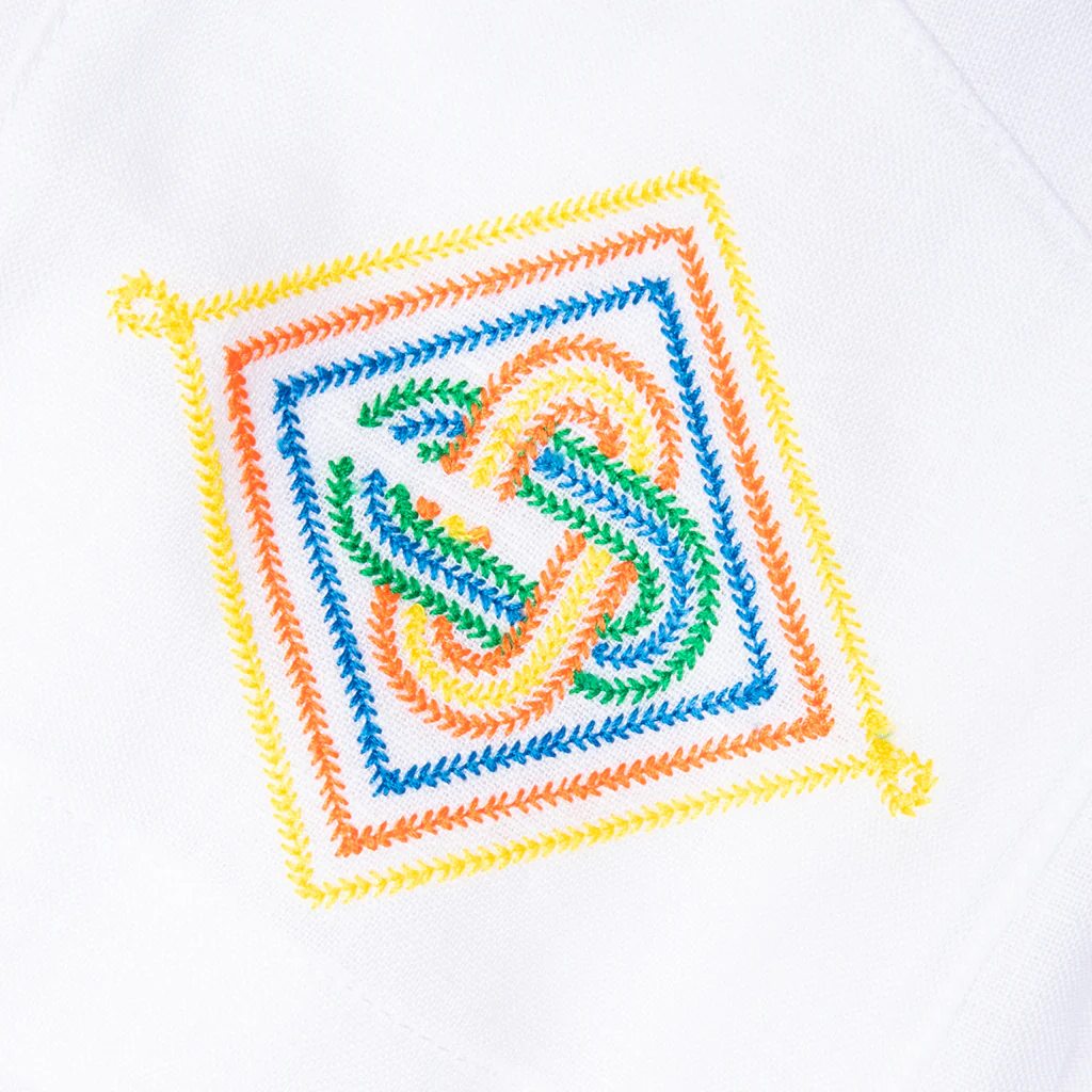 Embroidered Linen Shorts - Le Fil De La Musique - Image 3