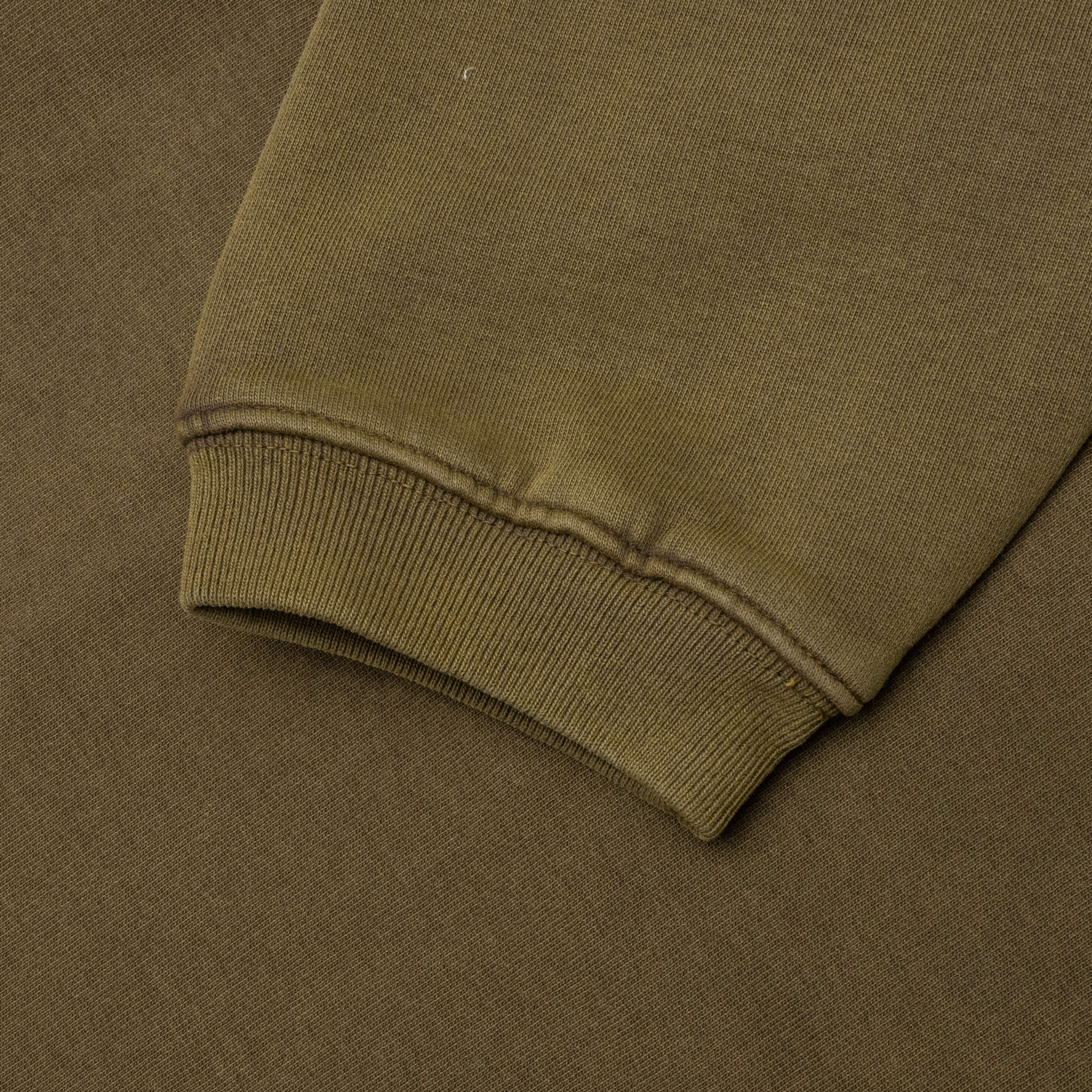 Faded Graphic Zip Hoodie - Olive - Image 5