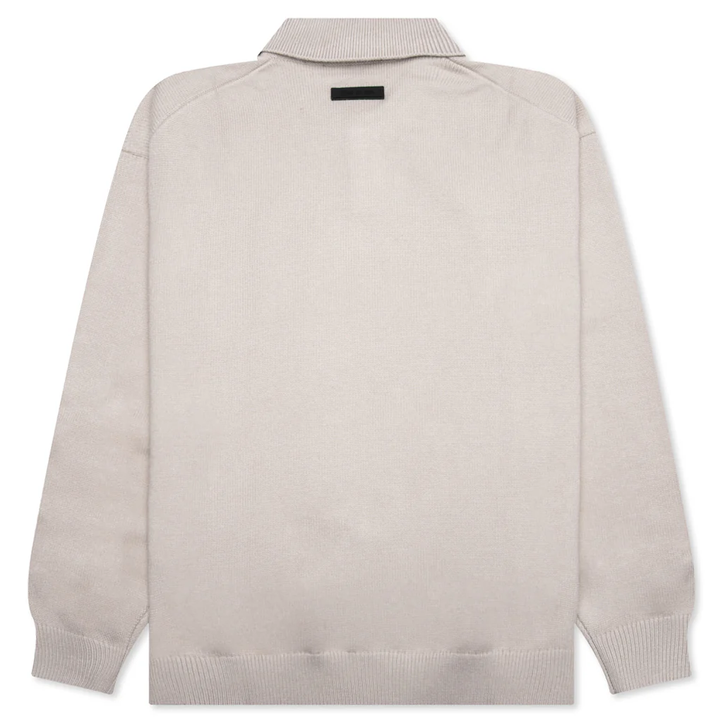 Essentials Knit Polo - Silver Cloud - Image 2