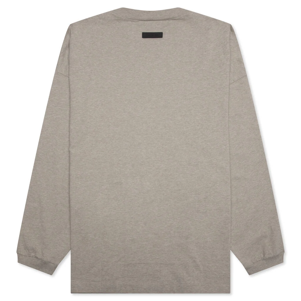 Essentials L/S Tee - Core Heather - Image 2