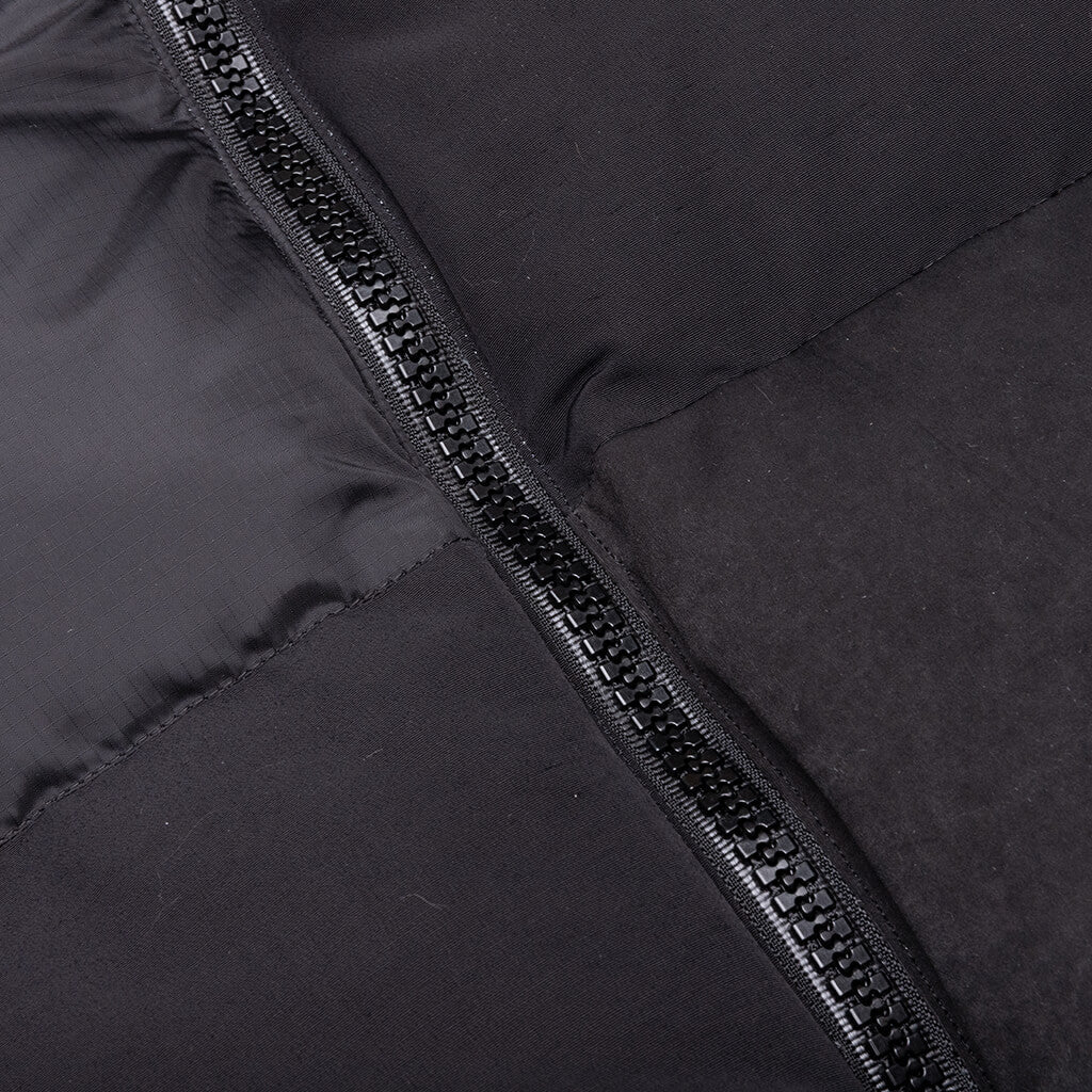 Faux Suede Mix Vest - Black - Image 3