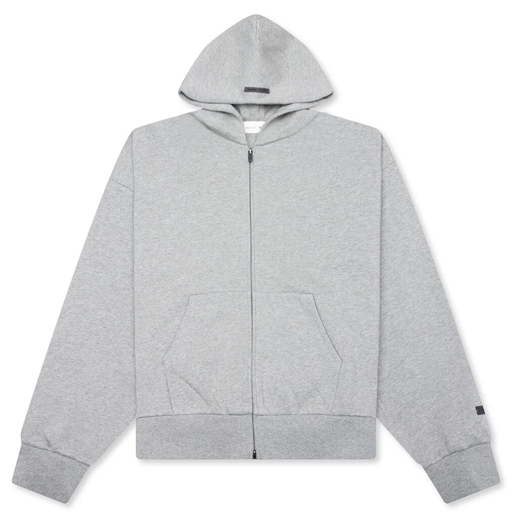 Classic Fleece Zip-Up Hoodie - Concrete Heather