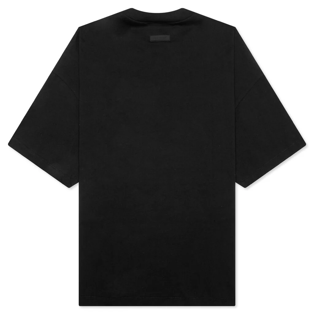 Crewneck T-Shirt - Jet Black - Image 2