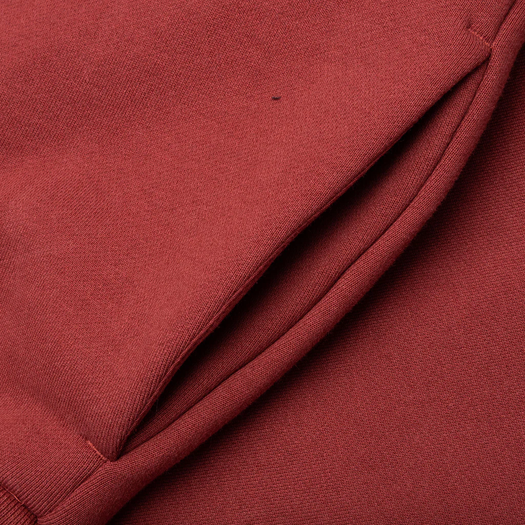 Fleece Hoodie - Crimson - Image 4