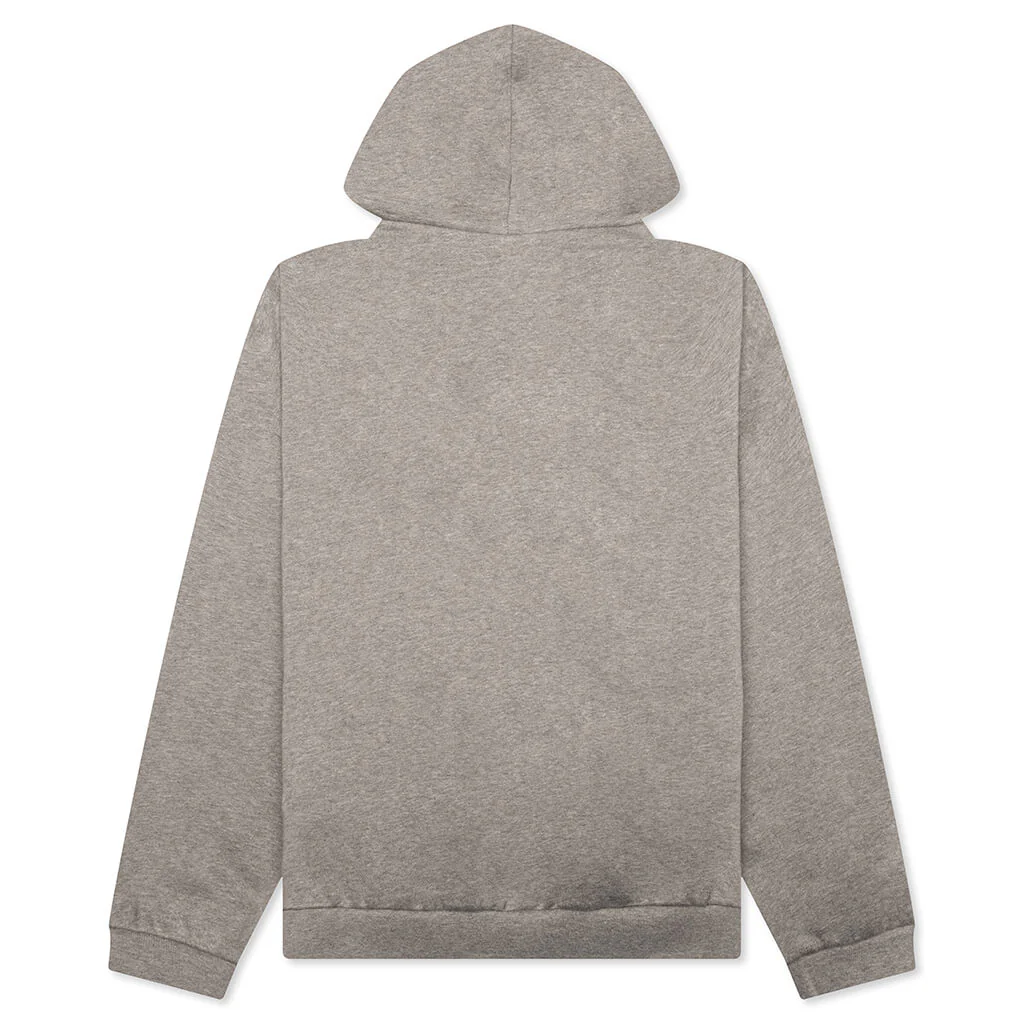 Heavy Fleece Vintage Shrunken Hoodie - Heather Gray - Image 2
