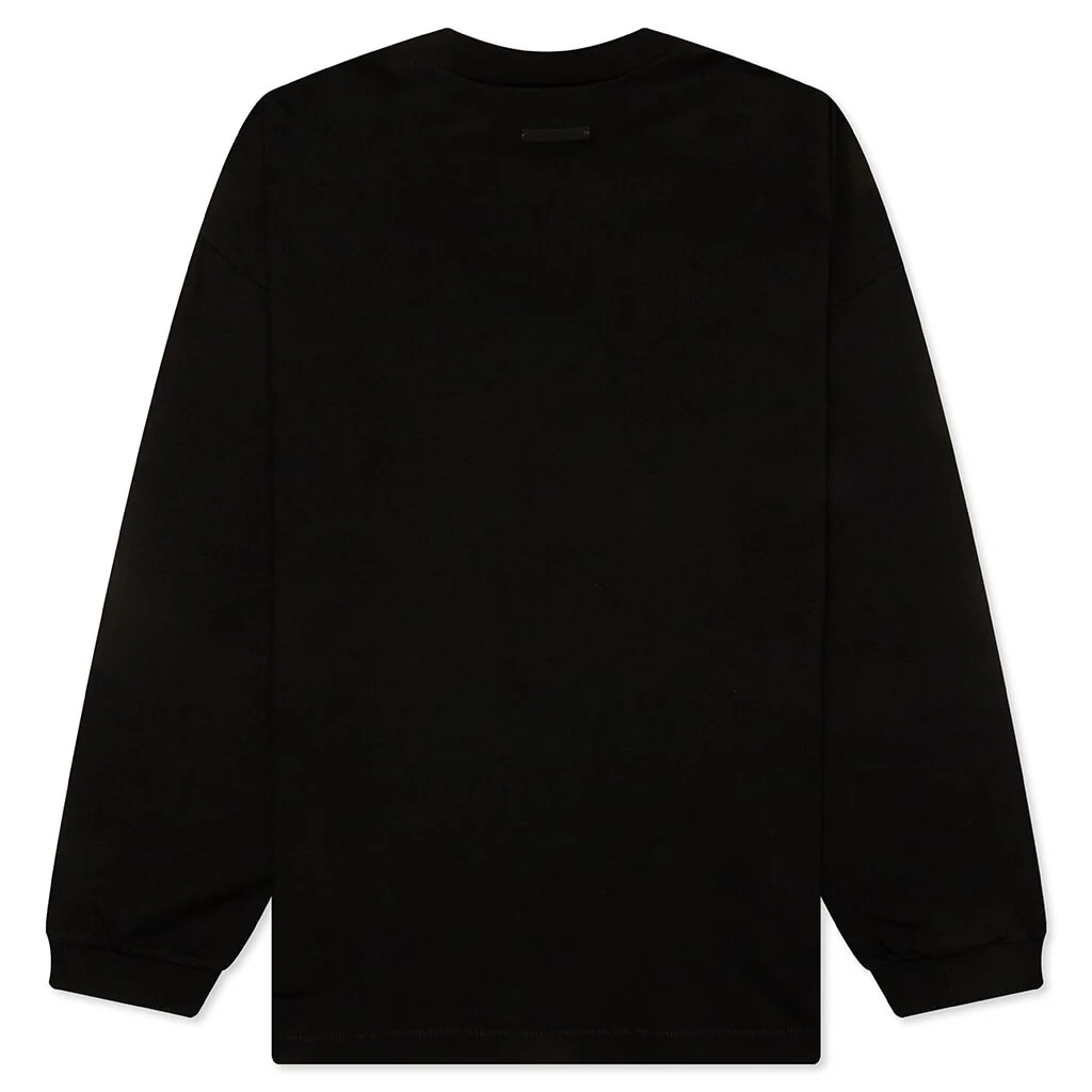 Jersey Long Sleeve Tee - Black - Image 2