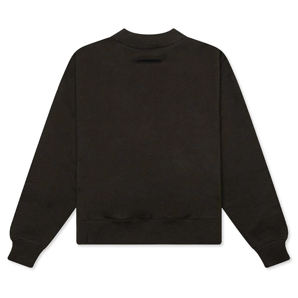 Kid's Essential Crewneck - Off Black - Image 2