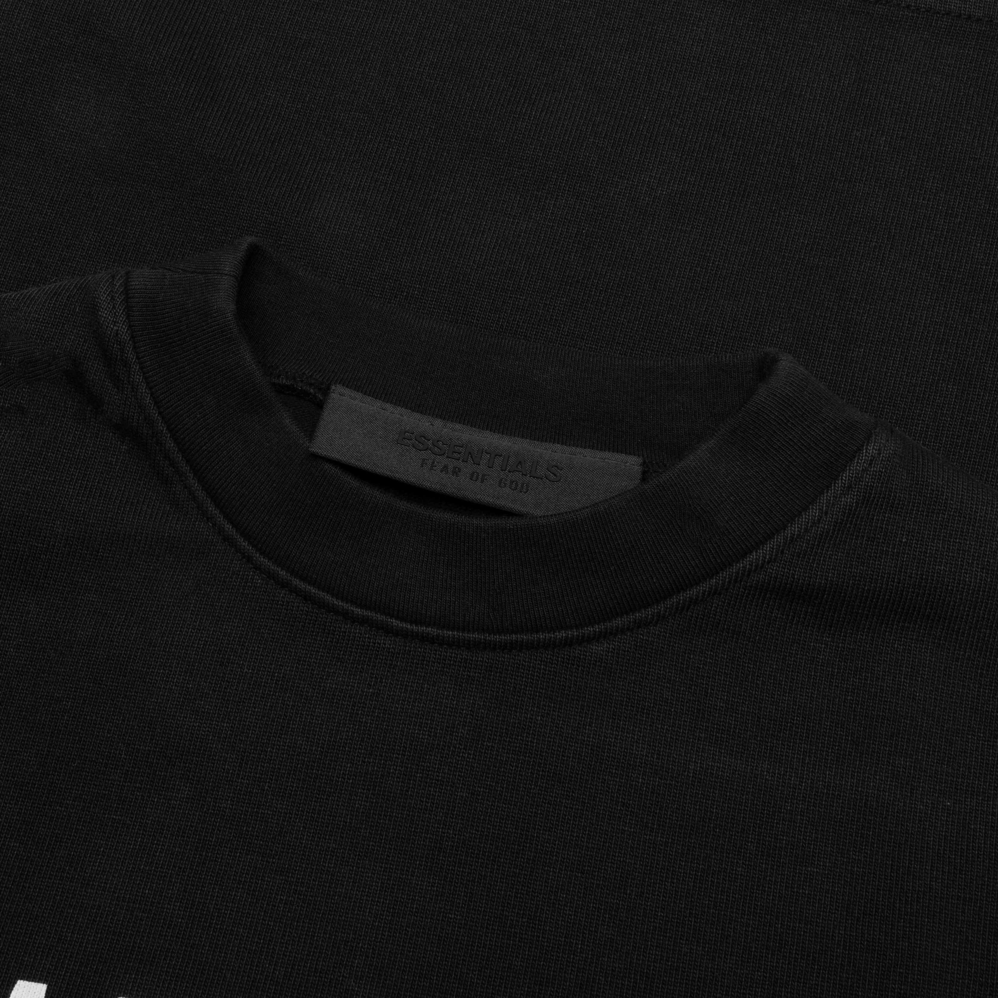 Kid's Heavy Crewneck Tee - Black - Image 4