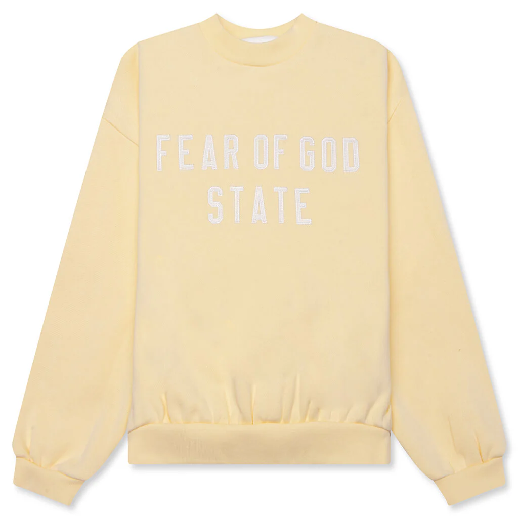 Kid's 90's Fit Fleece Crewneck - Garden Yellow