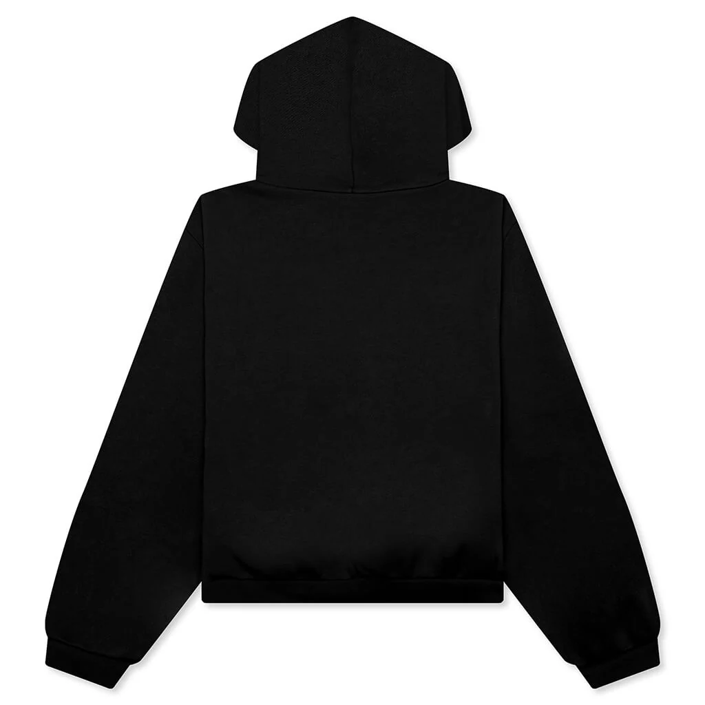 Kid's 90's Fit Fleece Hoodie - Jet Black - Image 2