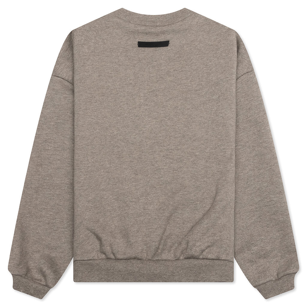 Kid's Fleece Crewneck - Heather Gray - Image 2