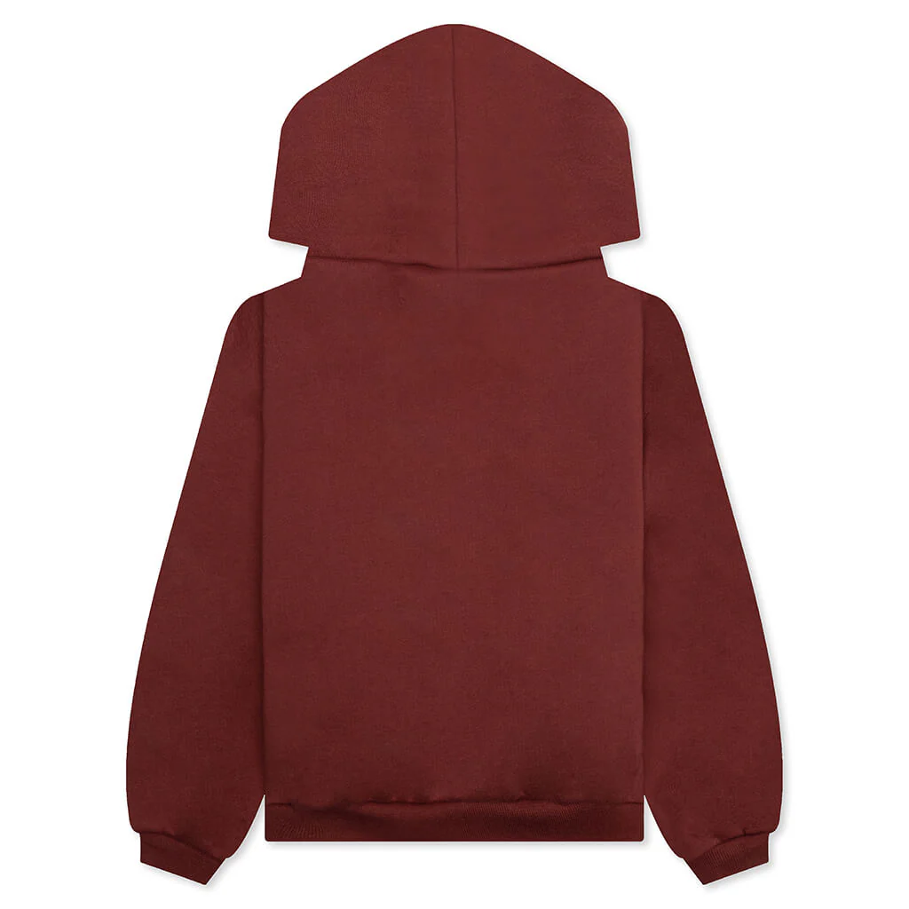 Kid's Fleece Hoodie - Crimson - Image 2