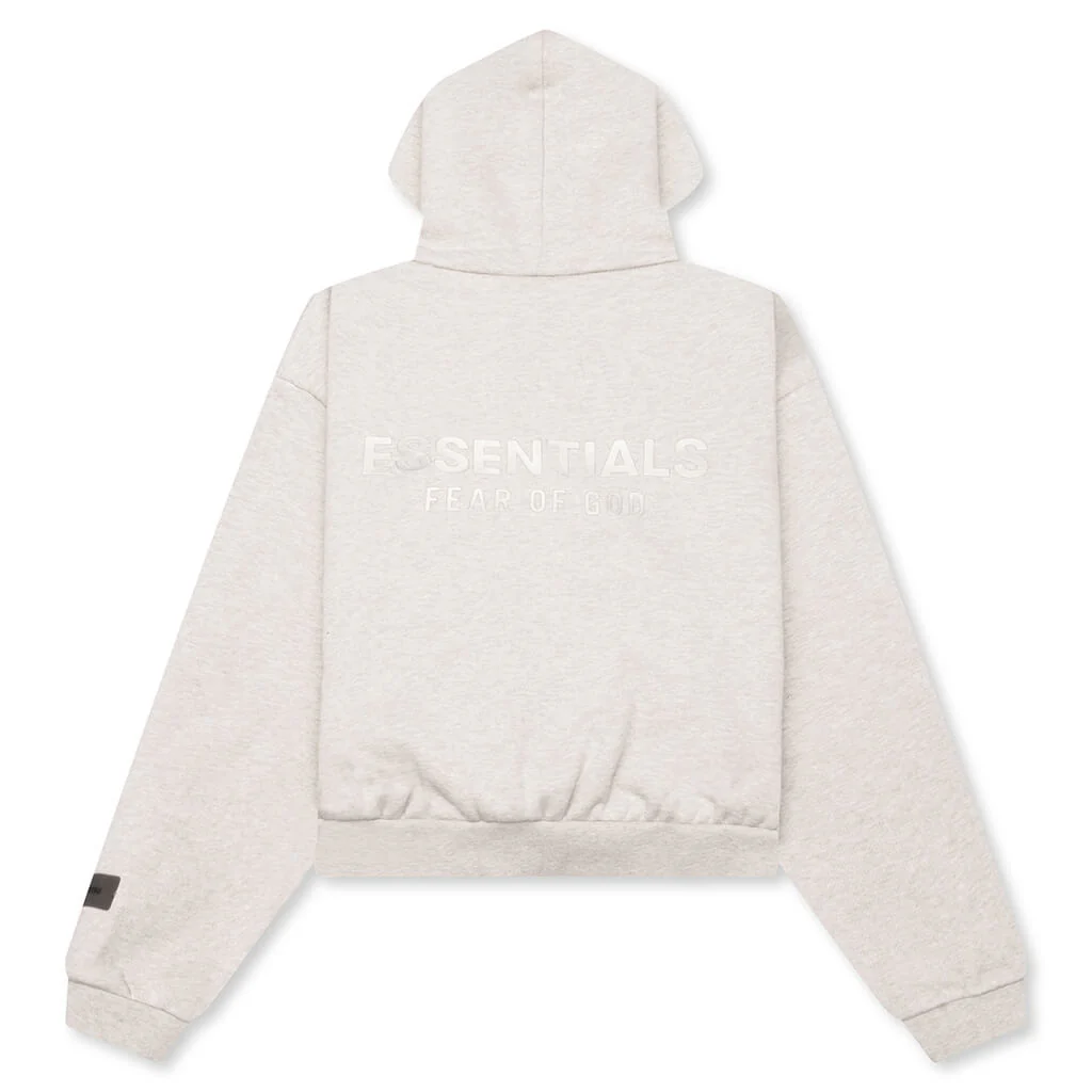 Kid's Fleece Zip-Up Hoodie - Heather Stone - Image 2