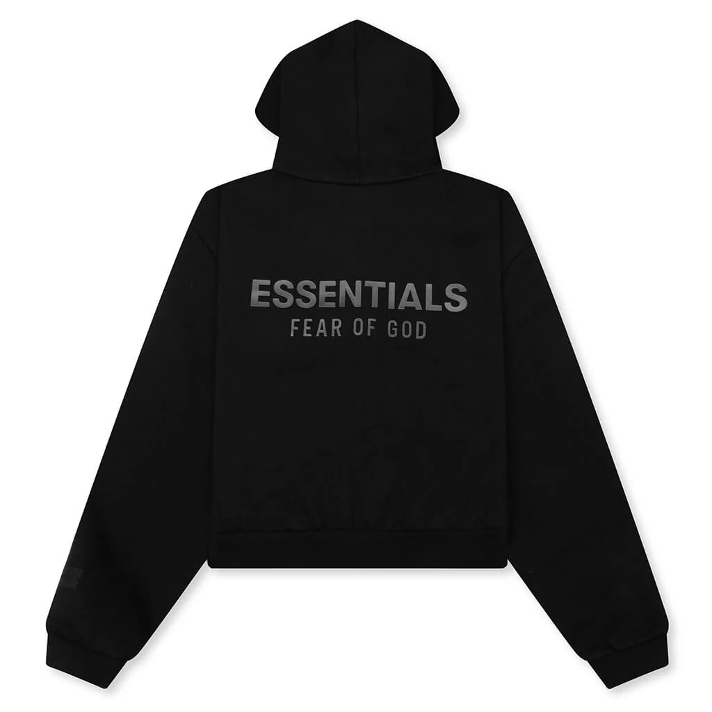Kid's Fleece Zip-Up Hoodie - Jet Black - Image 2