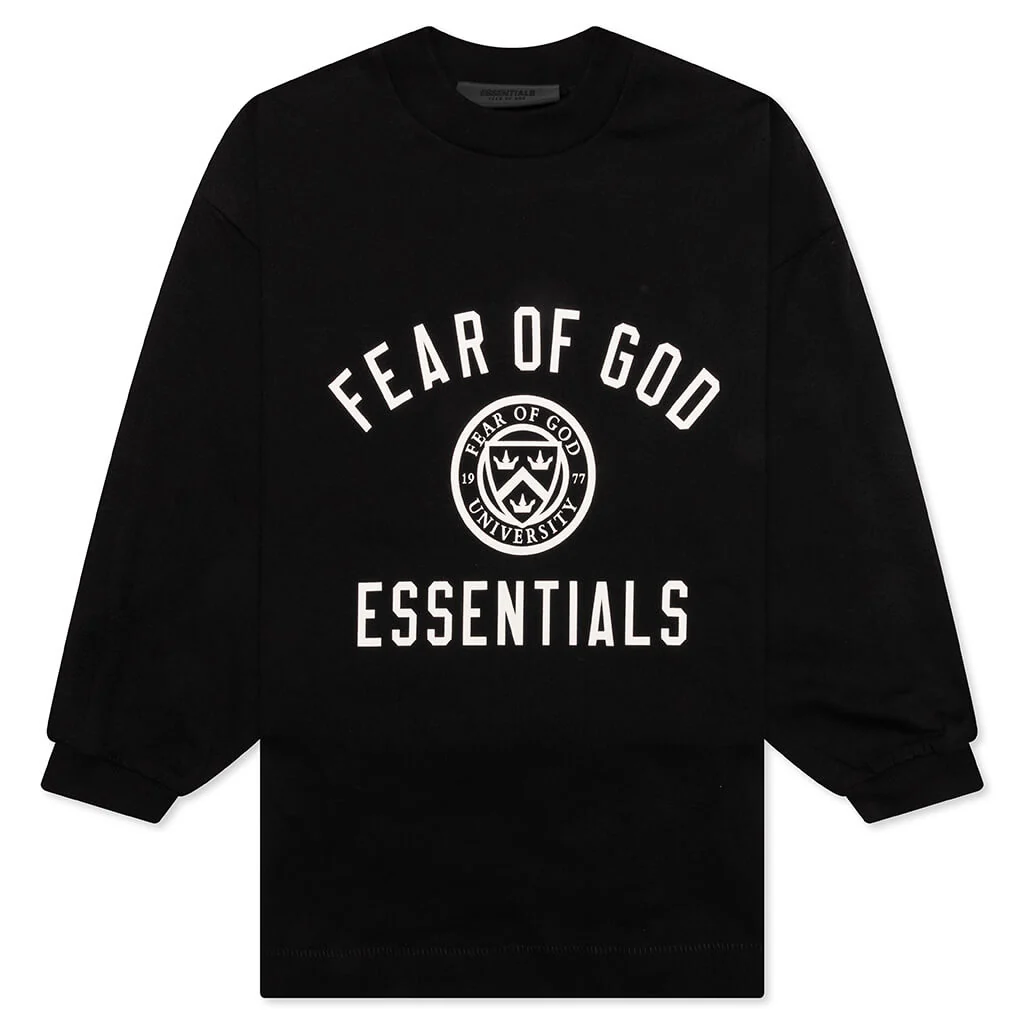 Kid's Jersey Long Sleeve Tee - Black
