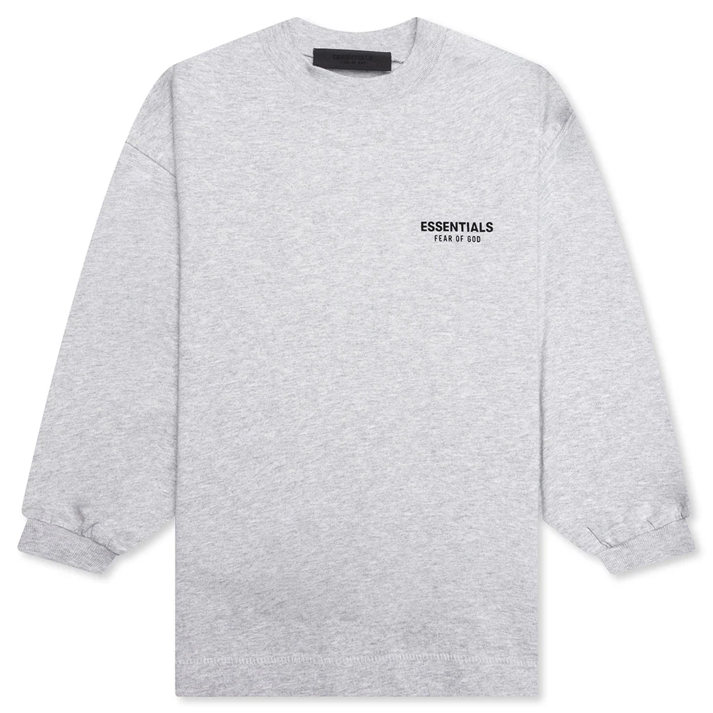 Kid's Jersey Long Sleeve Tee - Light Heather Gray