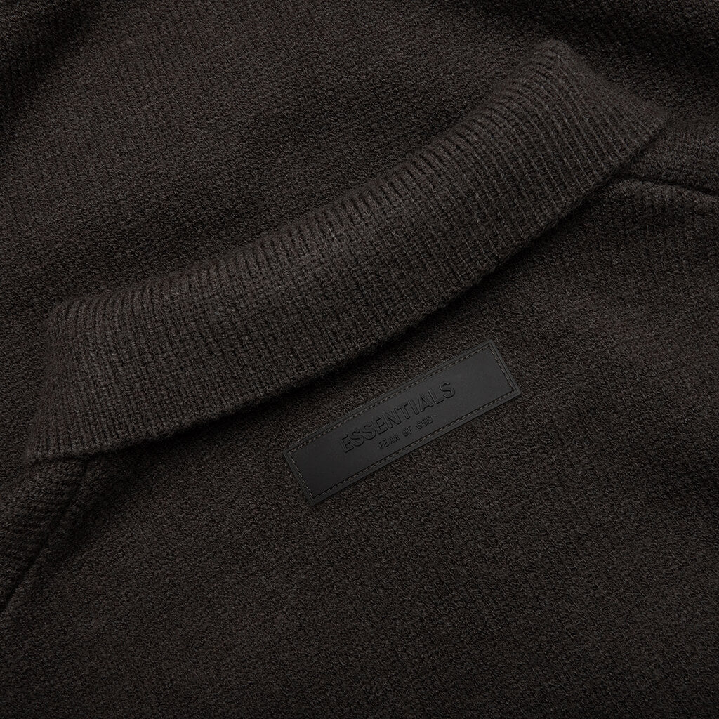 Kid's Knit Polo - Off Black - Image 4