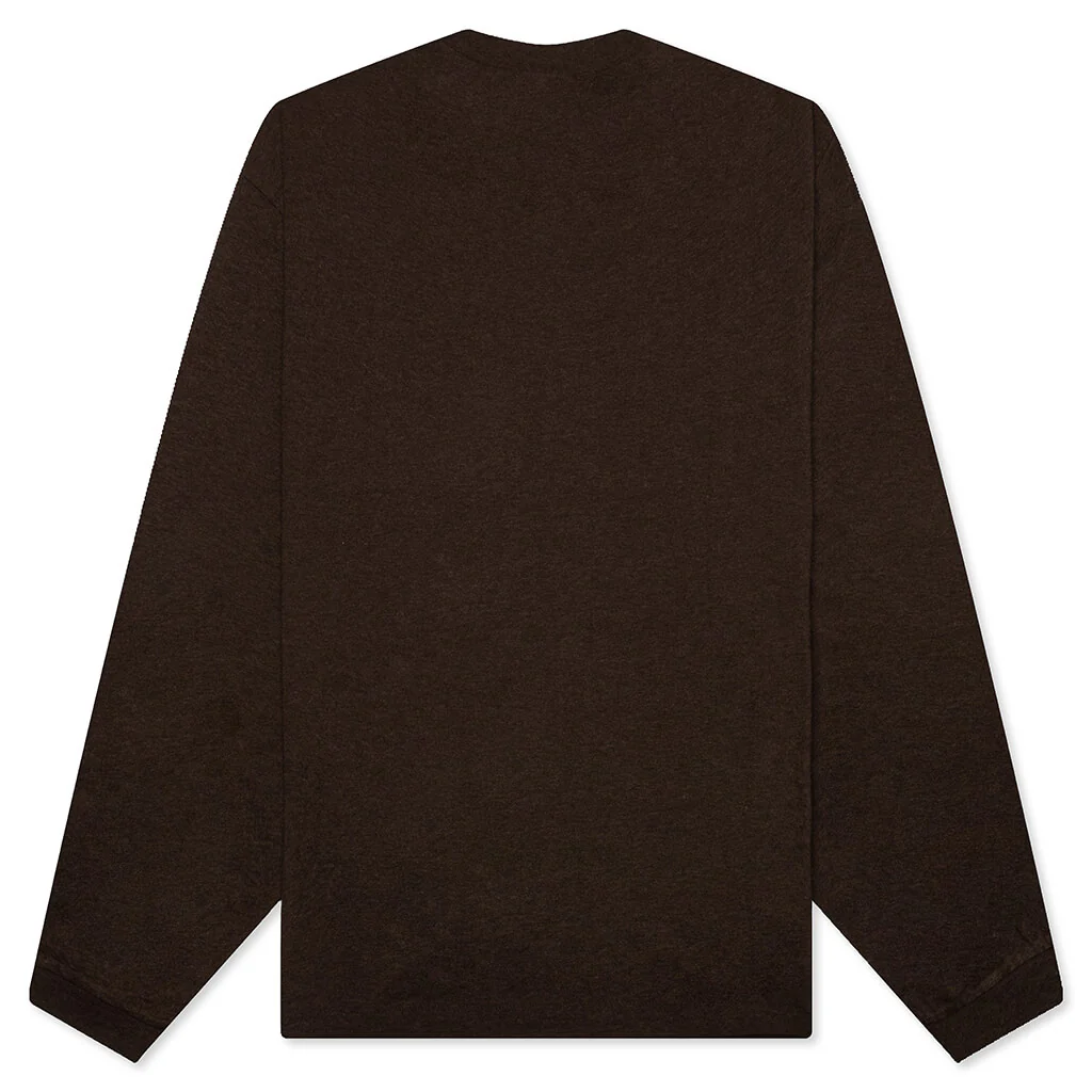 Essentials L/S Tee - Heather Wood - Image 2