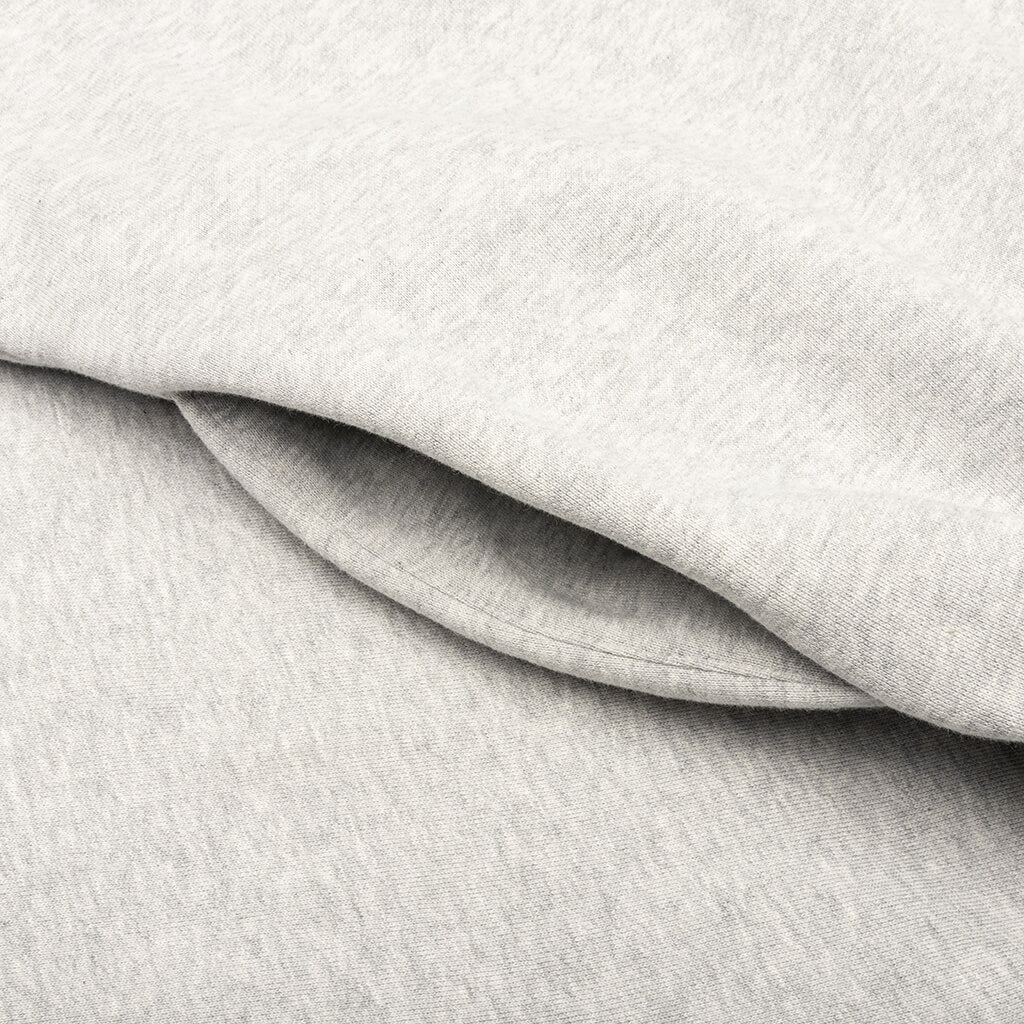 Nylon Fleece Hoodie - Light Heather Grey - Image 5