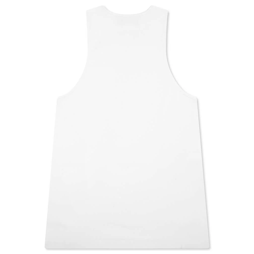 Essentials Ribbed Tank Top - White - Image 2