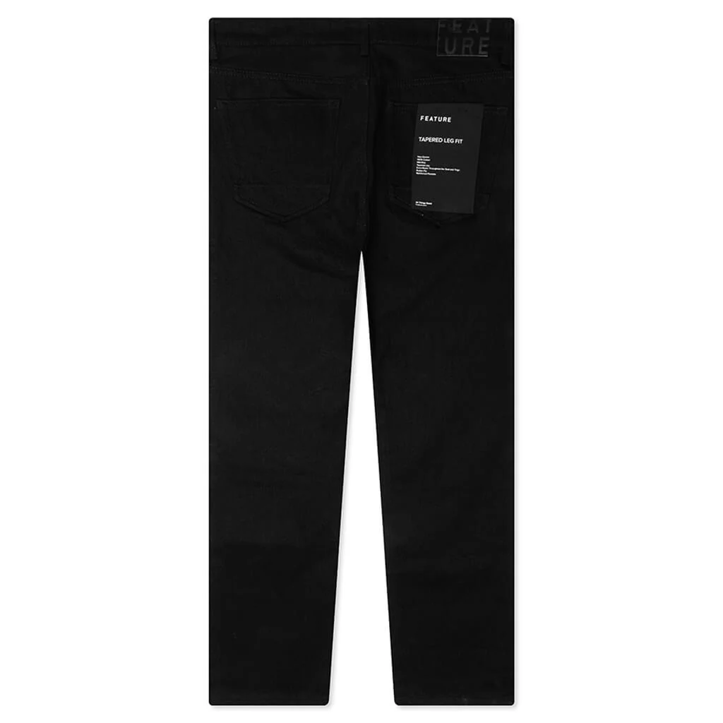 Jacob Tapered Denim - Jet Black - Image 2