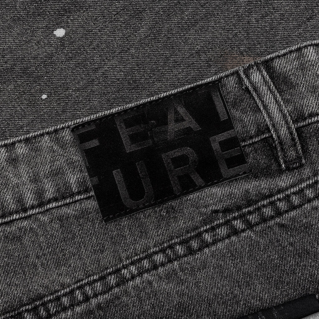 Berry Wide Denim Short - Vintage Black - Image 7