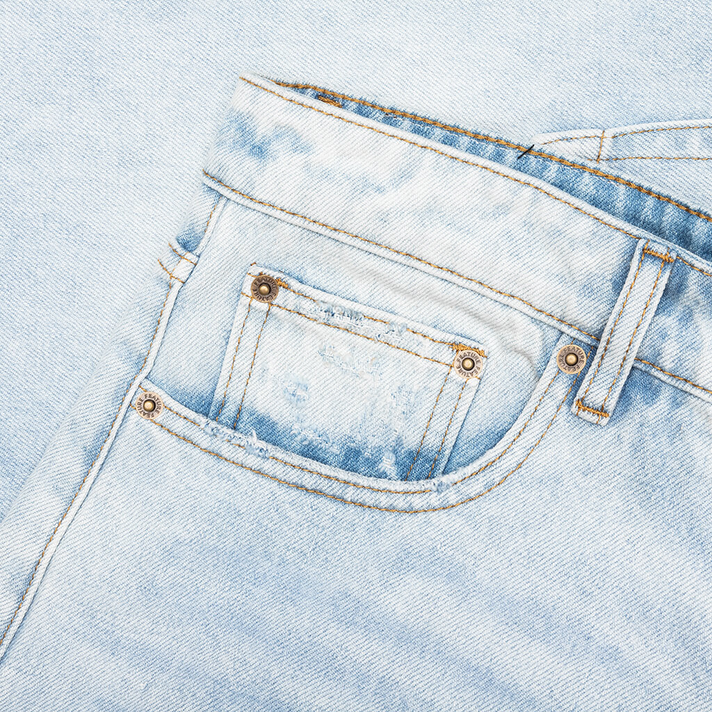 Berry Wide Denim Short - Vintage Light Blue - Image 7