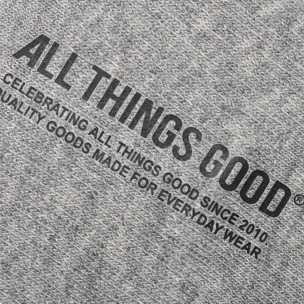 Classic No Show Sock - Heather Grey - Image 4
